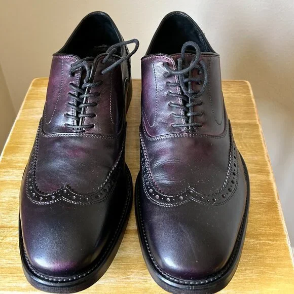 John Varvatos Men\'s Oxford Leather Shoes, Burgandy s-l400.jpg main image 2